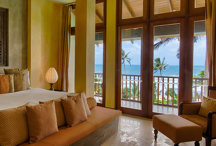 Bedroom and balcony at Jetwing  Lighthouse