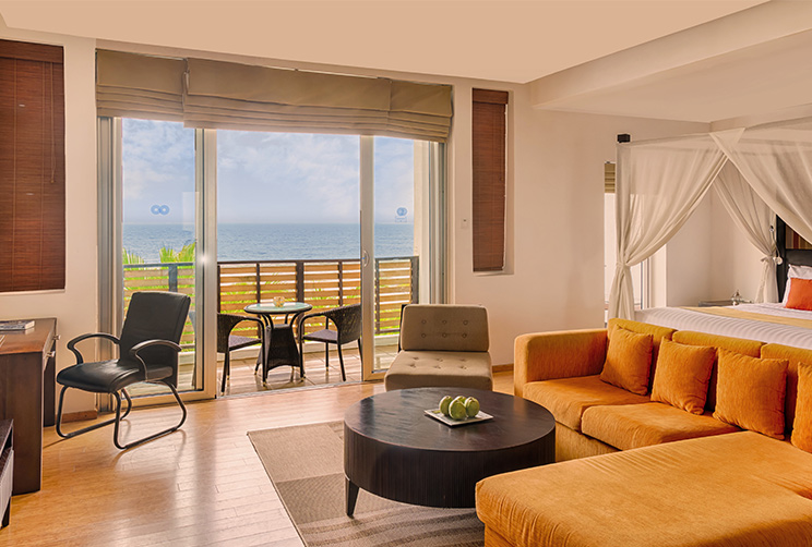 Lounge and Beach View Balcony Seating Area